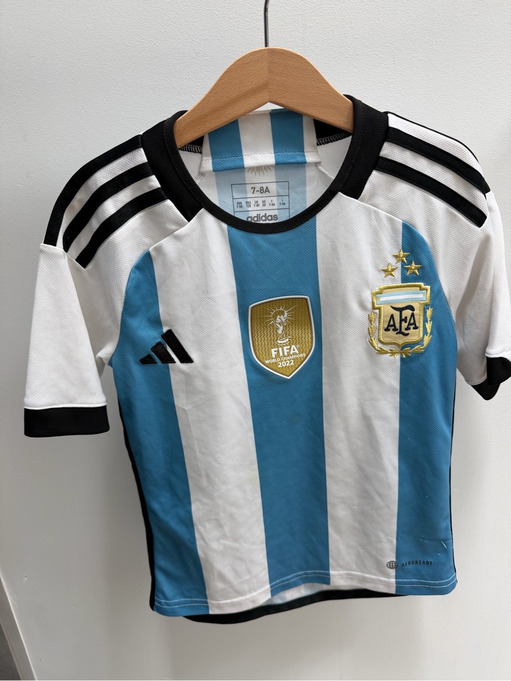 adidas Kids Argentina Home Jersey - Blue & White